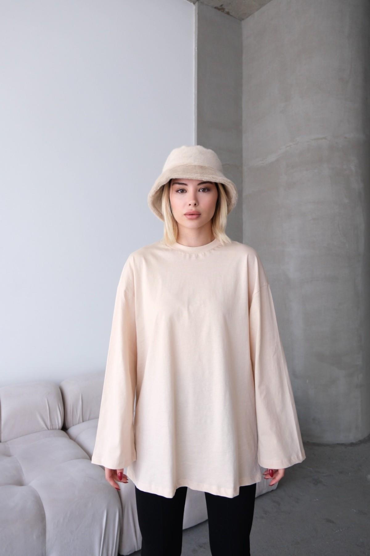 Geniş Kol Oversize 2'li Paket T-Shirt 964 Haki/Bej