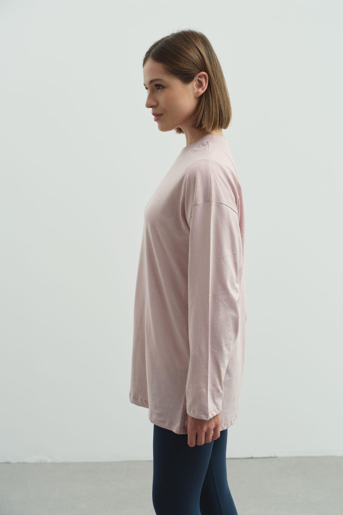 Geniş Kol Oversize 2'li Paket T-Shirt 964 Lila/Sarı