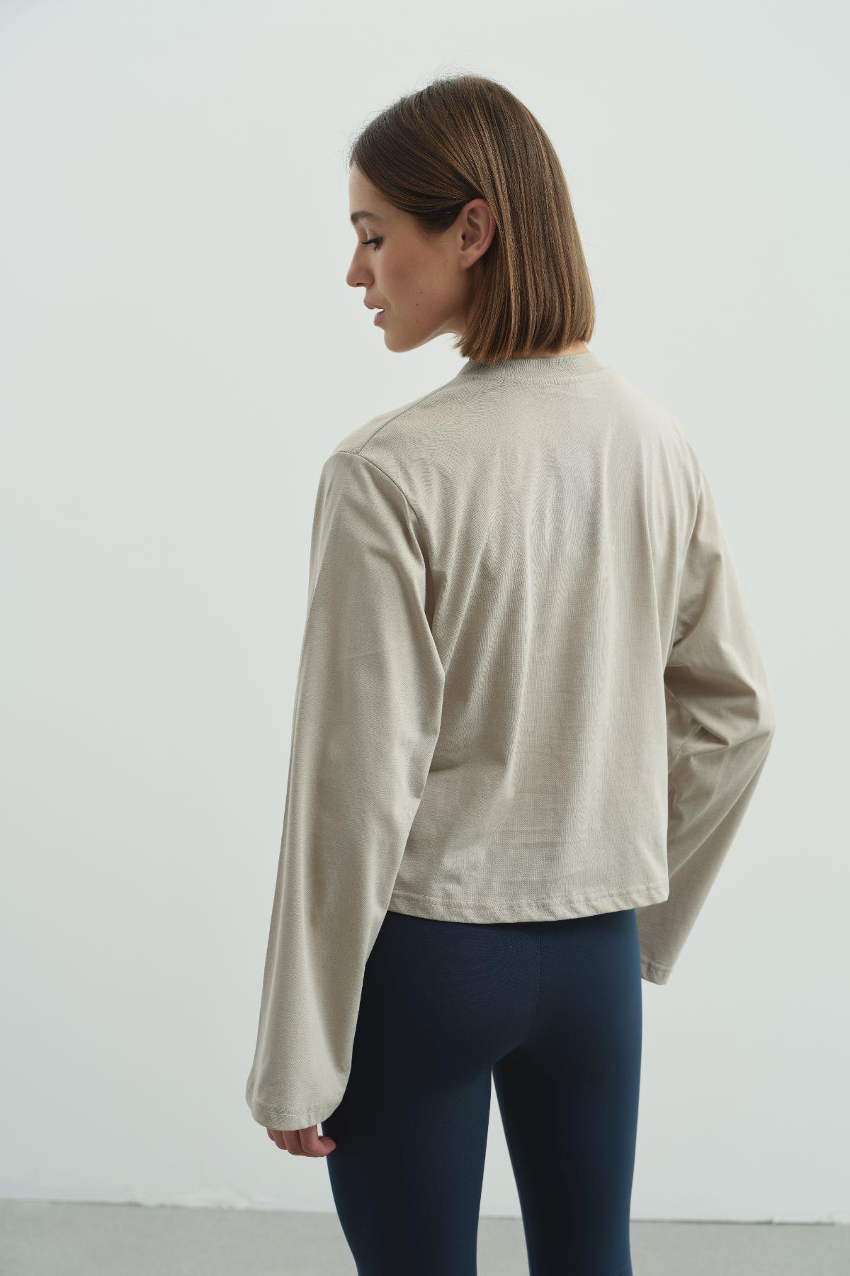 Geniş Kol Oversize 2'li Paket T-Shirt 965 Gri/Bej