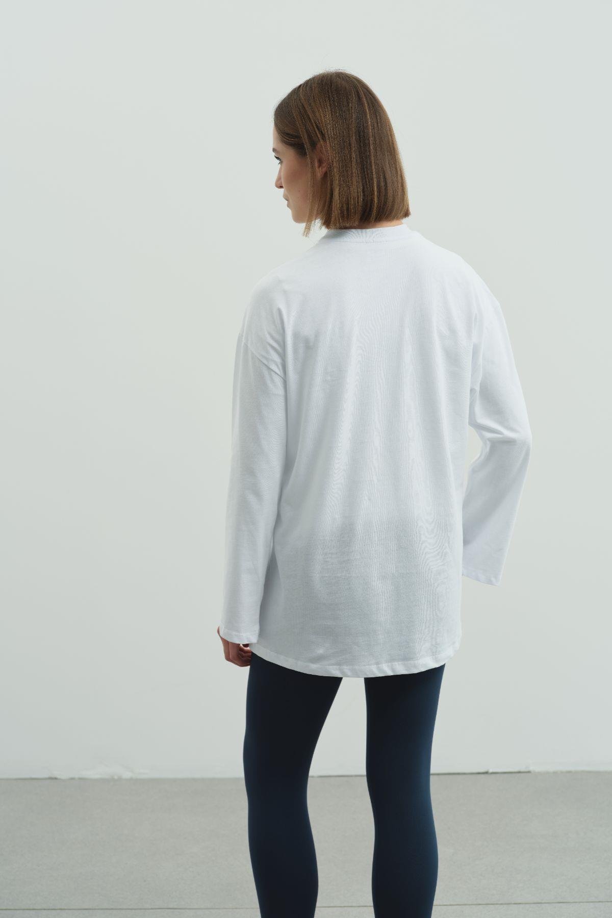 Geniş Kol Oversize 2'li Paket T-Shirt 964 Siyah/Beyaz