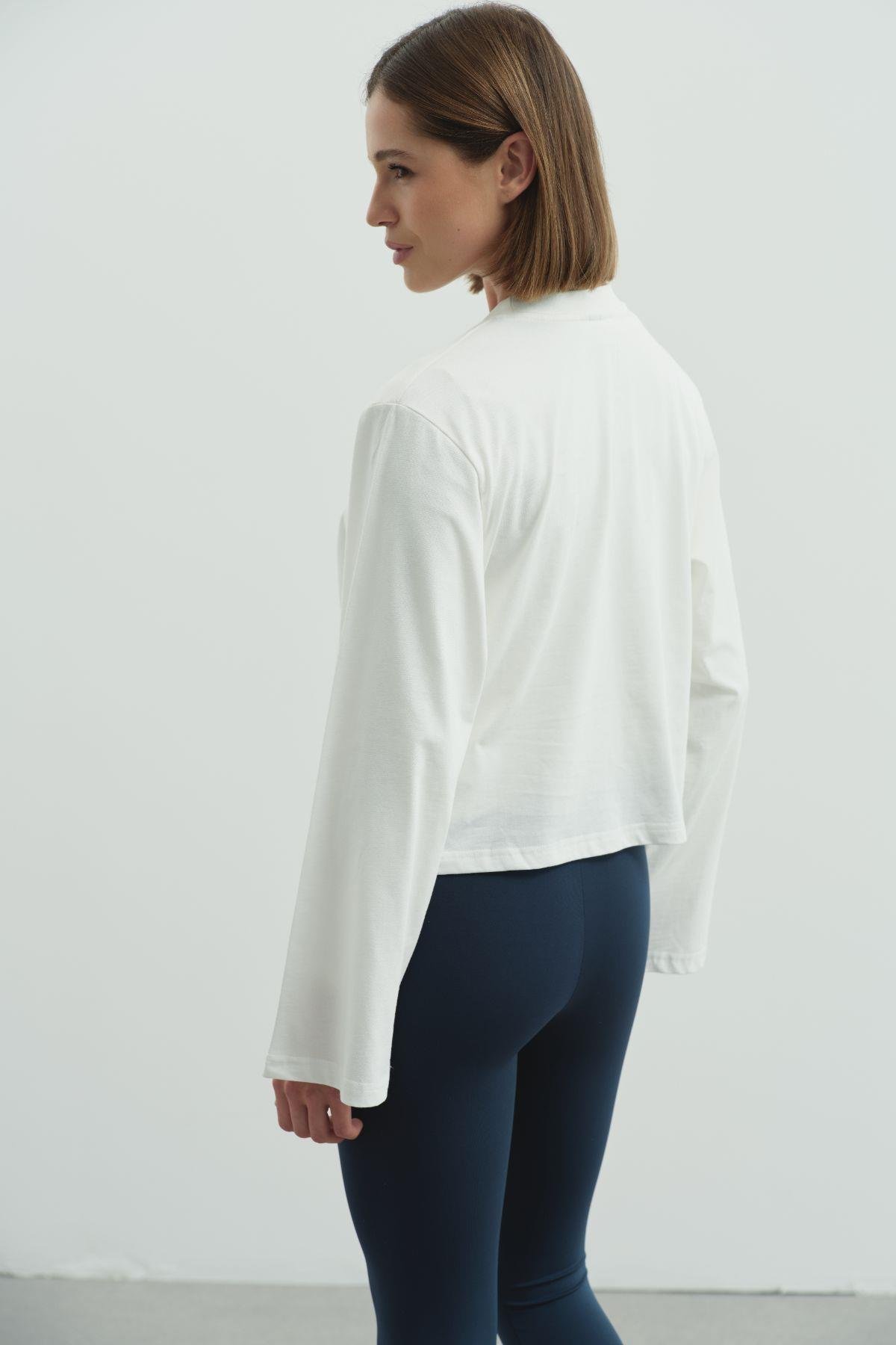 Geniş Kol Oversize 2'li Paket T-Shirt 965 İndigo/Ekru