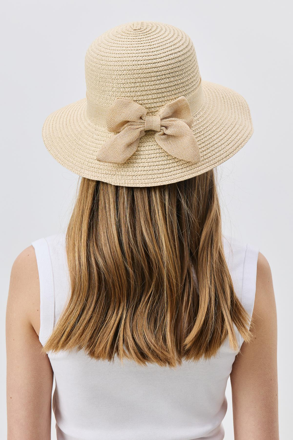 Hasır Plaj Şapkası Y25730-20 Bej