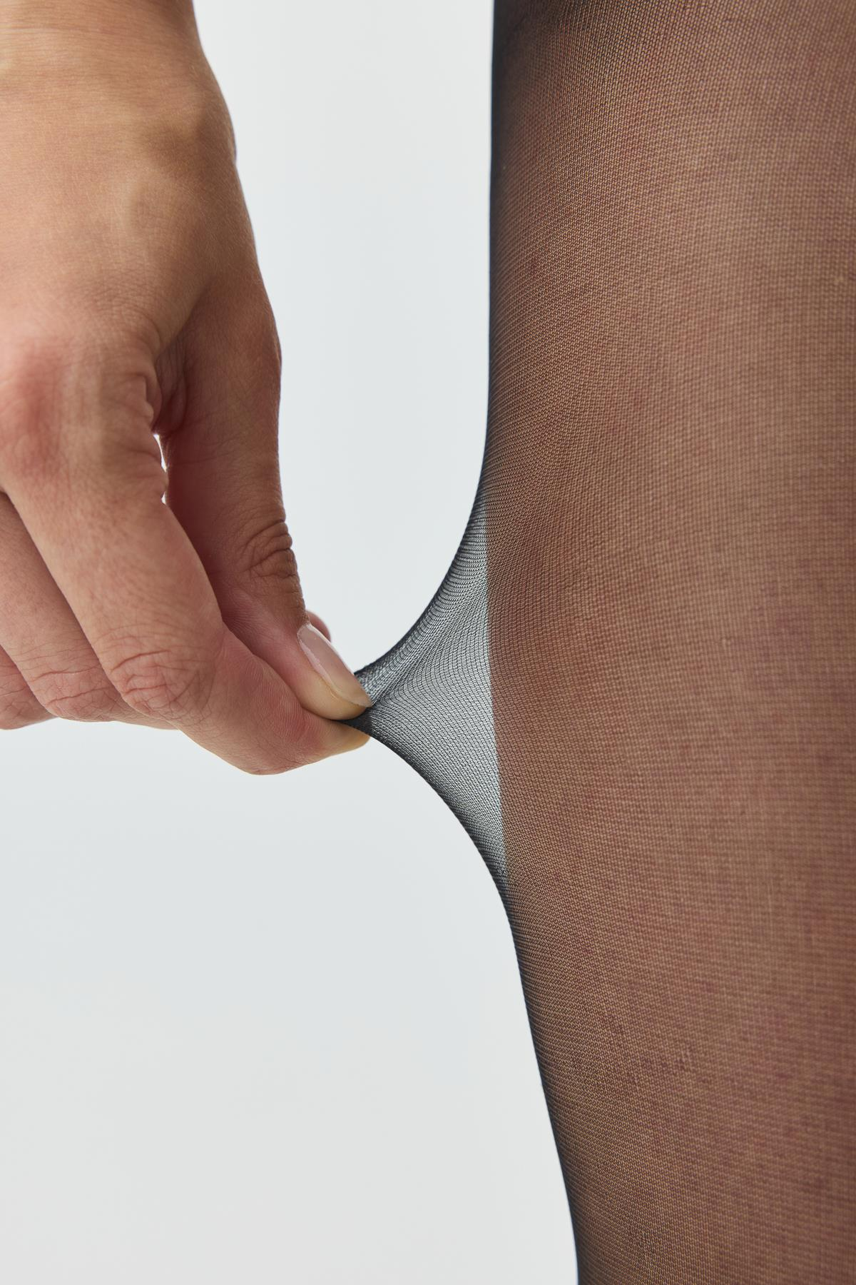 İnce 10 Denye 2'li Külotlu Çorap Siyah/Ten