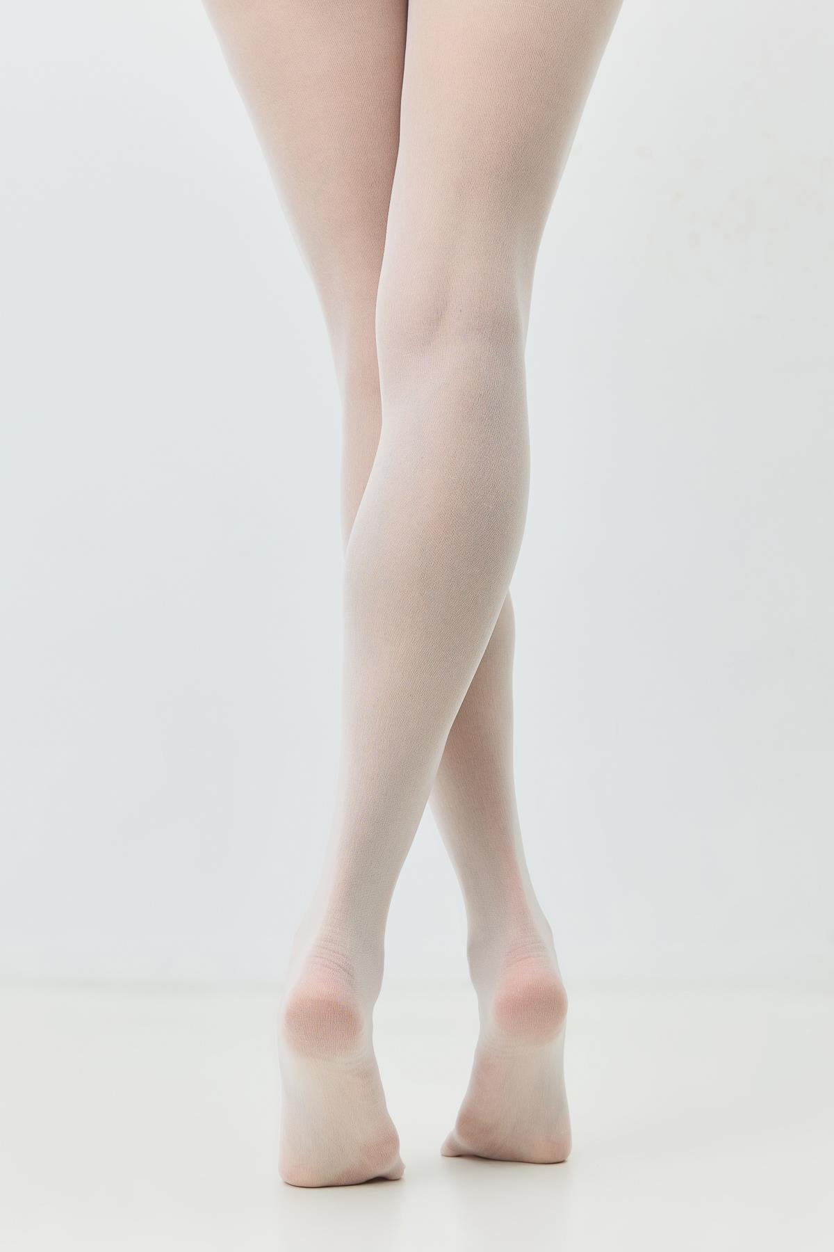 İnce 40 Opak 2'li Külotlu Çorap Ekru/Bordo