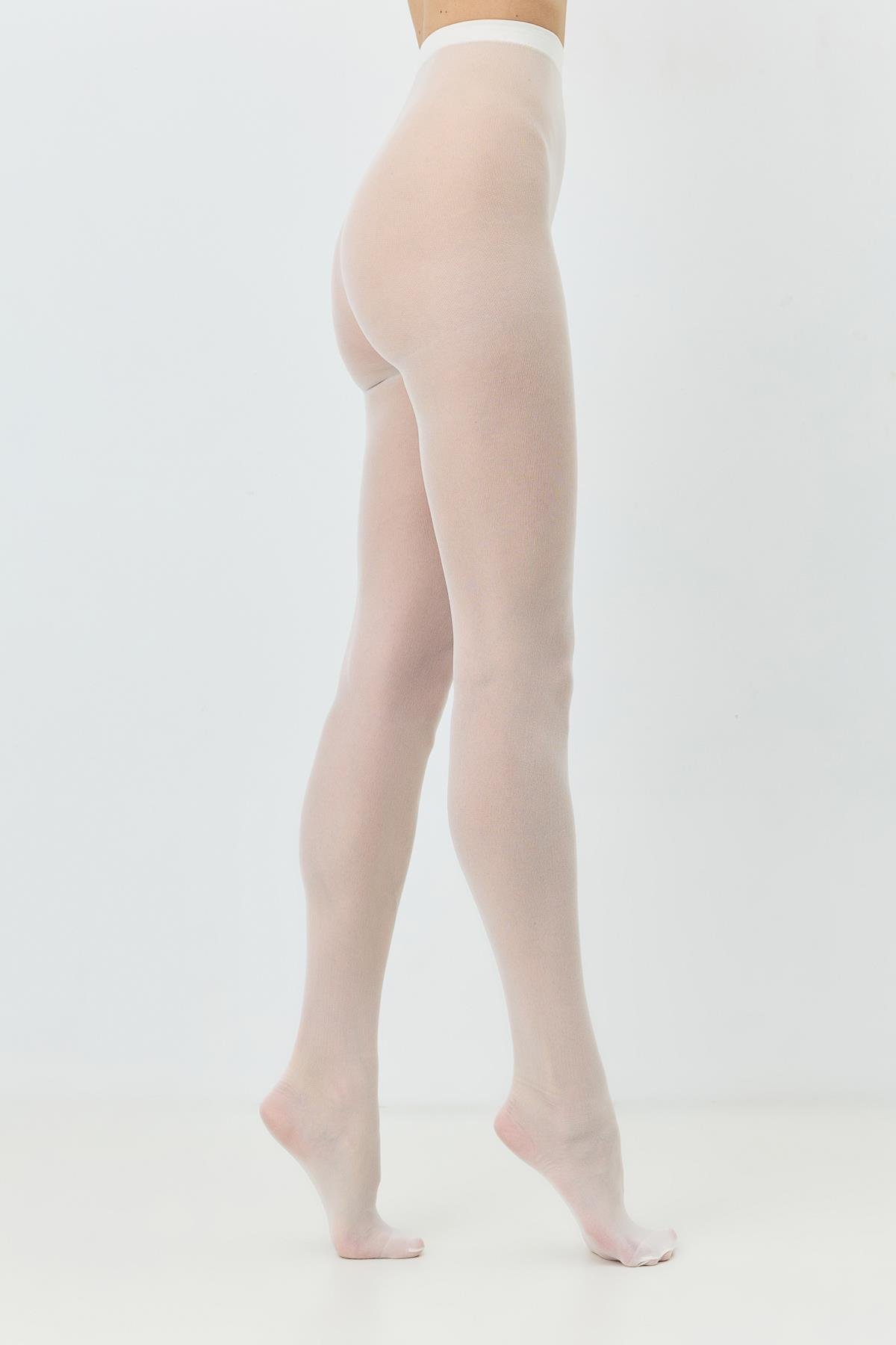 İnce 40 Opak 2'li Külotlu Çorap Ekru/Bordo