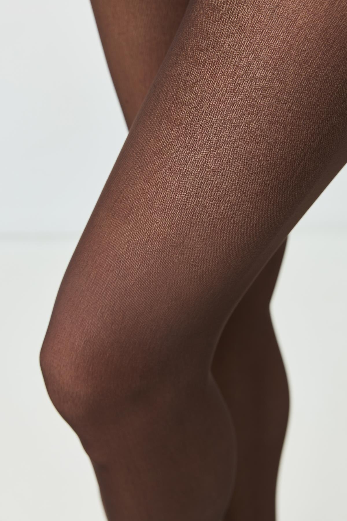 İnce 40 Opak 2'li Külotlu Çorap Kahve/Siyah