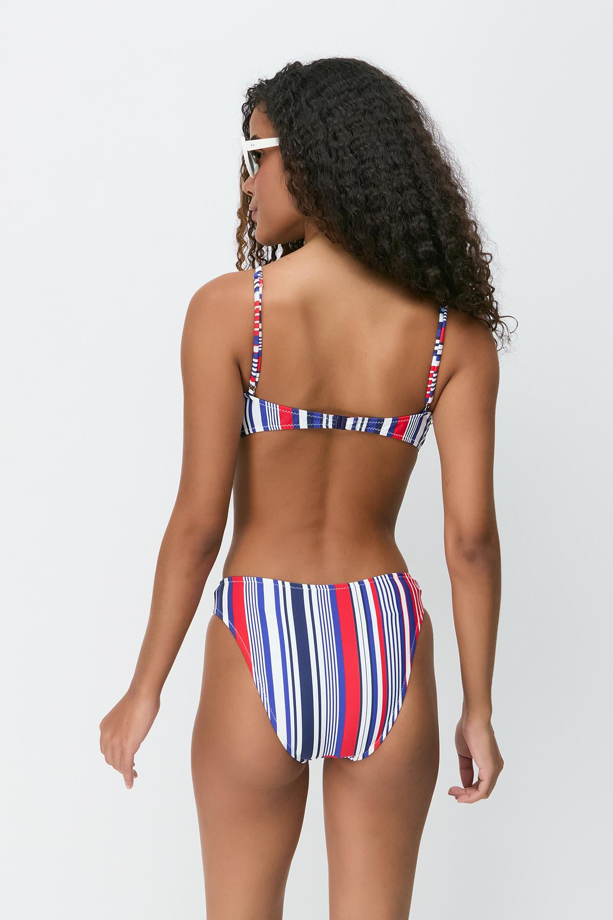 İp Askı Bikini Takım 3268 Kırmızı/Lacıvert