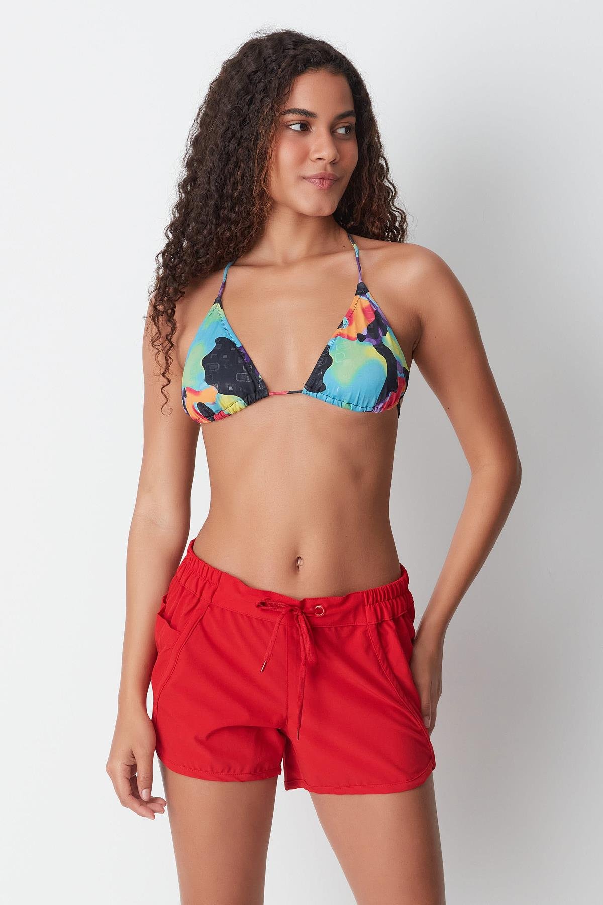 Kadın Deniz Şortu BN-15 Kırmızı