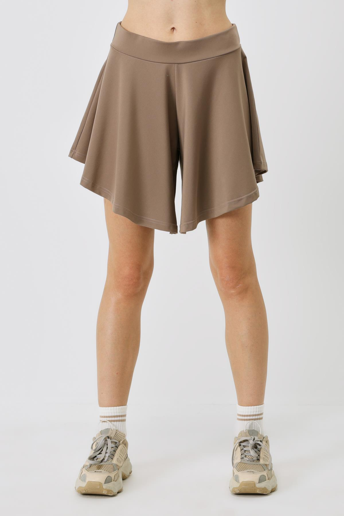 Kadın Spor Şort 9415 Kahverengi