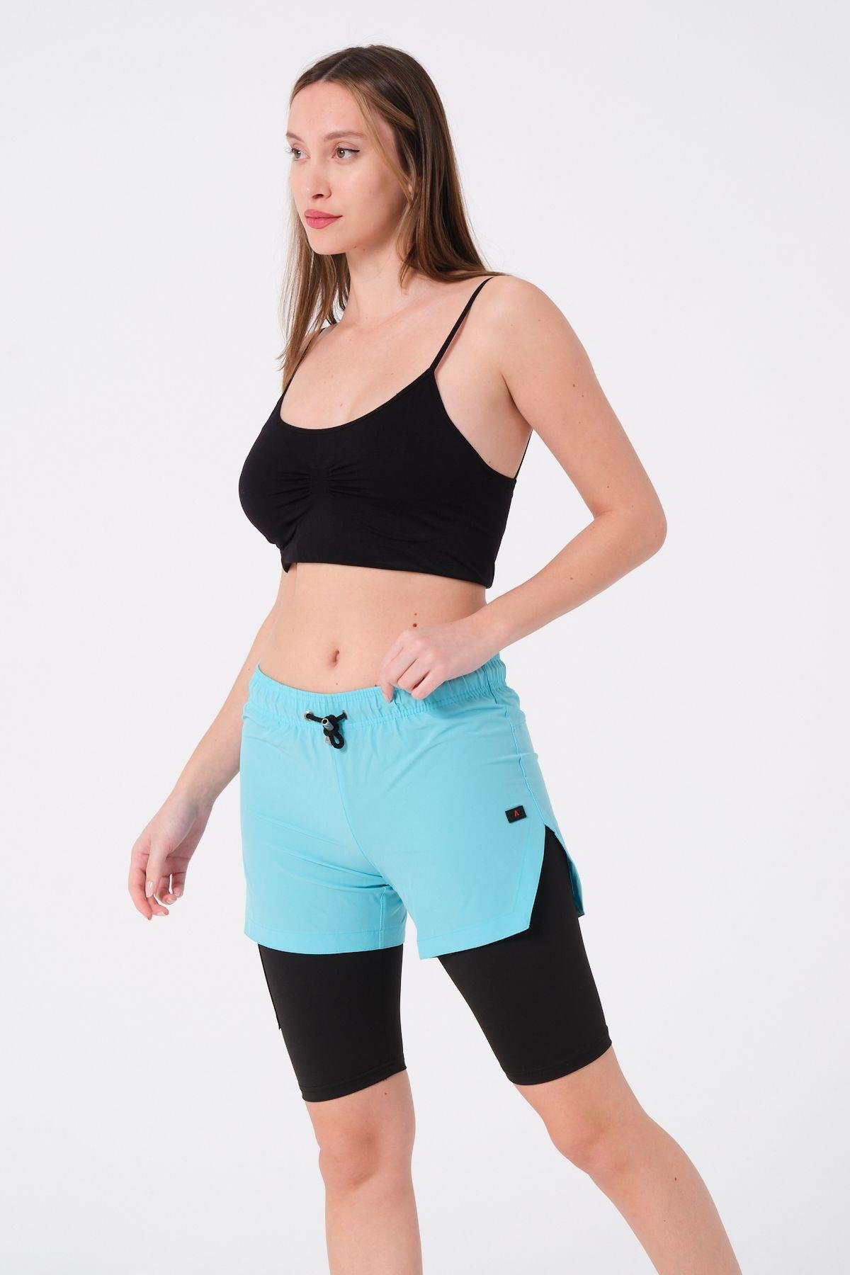 Kadın Taytlı Deniz Şort 870 Mint