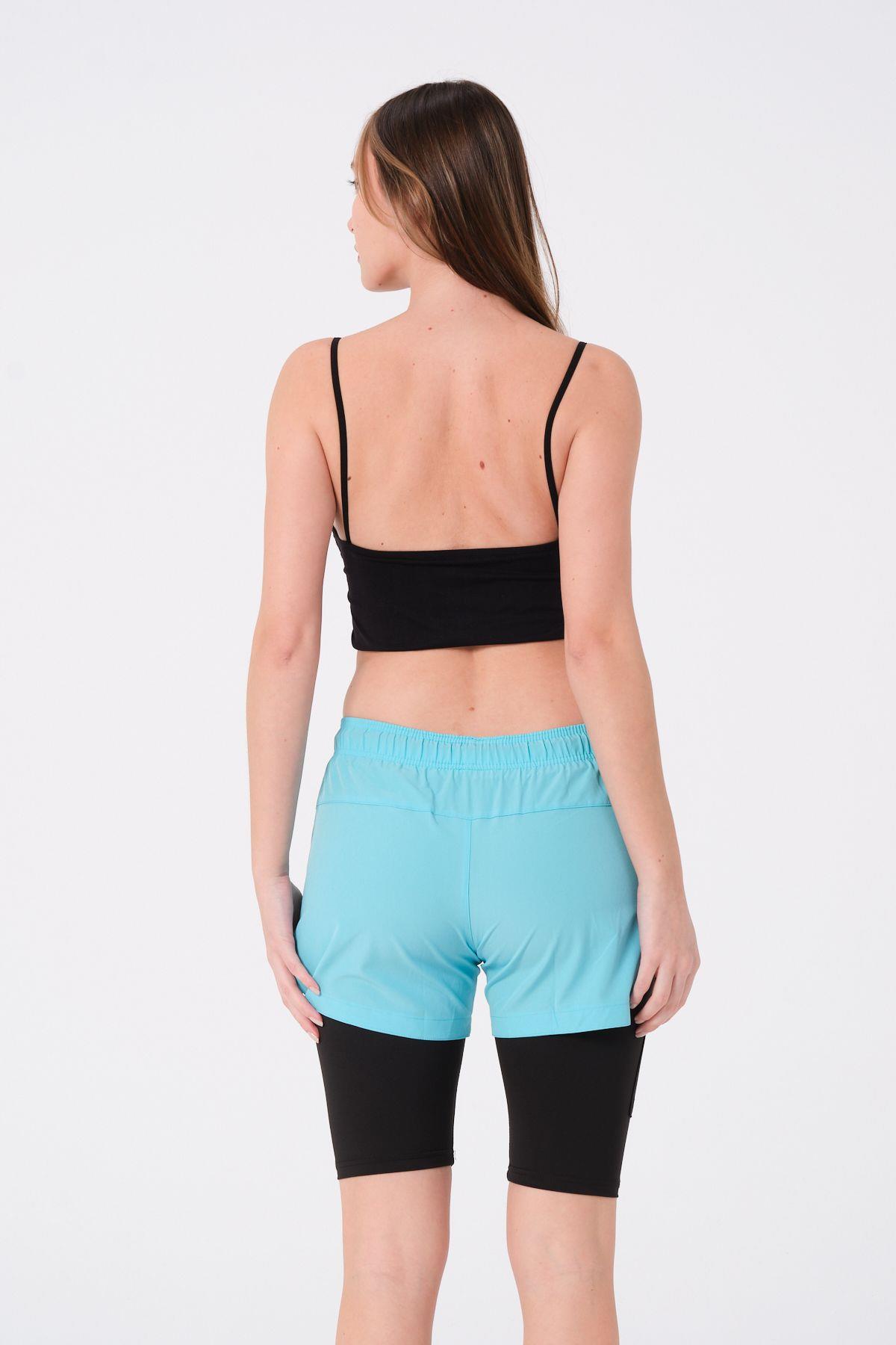 Kadın Taytlı Deniz Şort 870 Mint