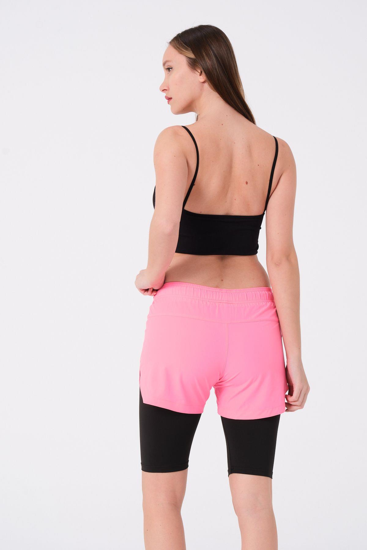 Kadın Taytlı Deniz Şort 870 Pembe