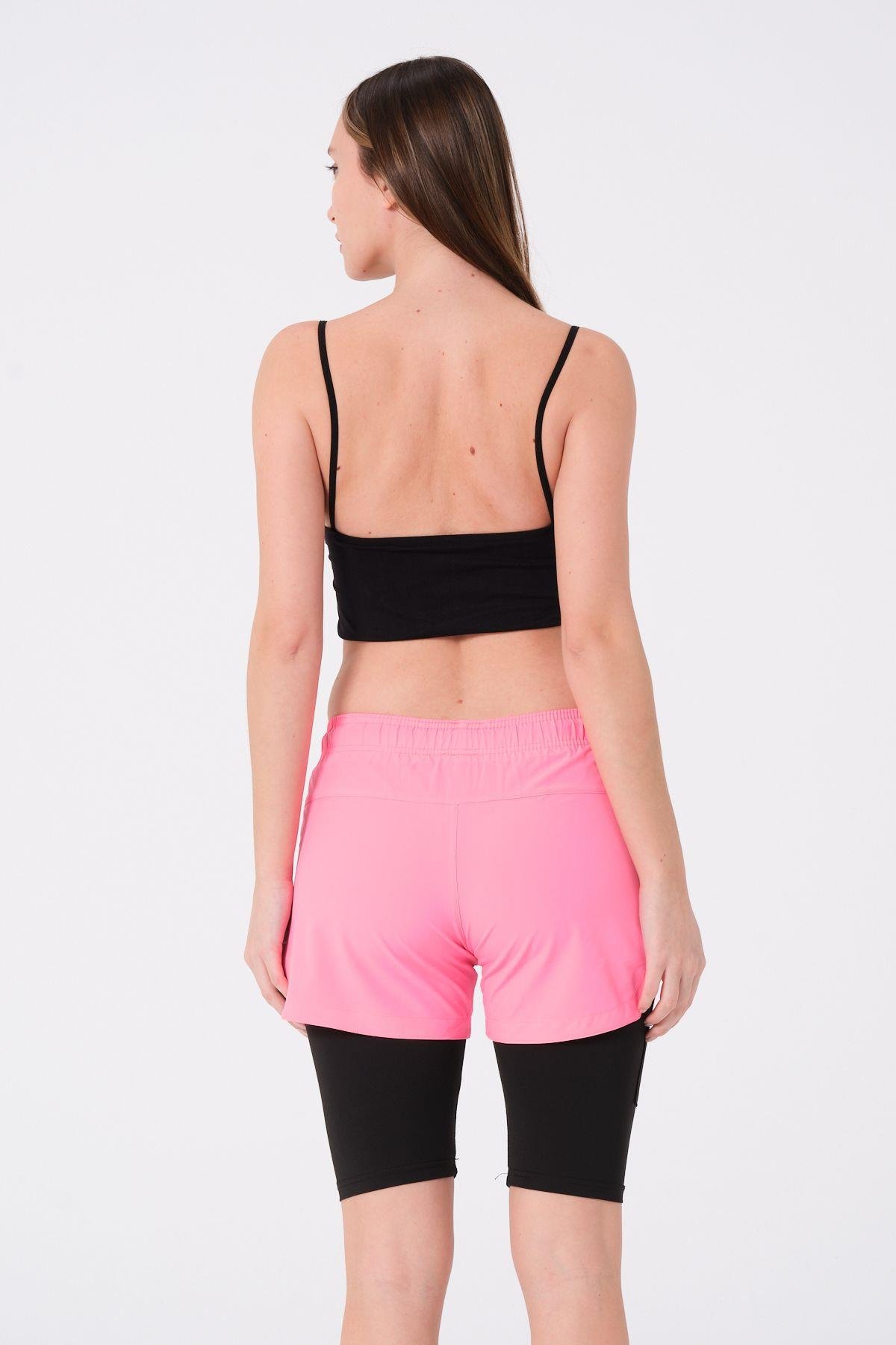 Kadın Taytlı Deniz Şort 870 Pembe