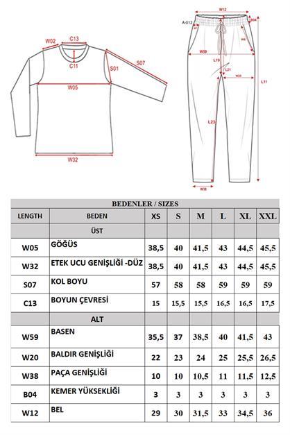 Kadın Uzun Kol Yakalı Termal Takım 405154 Kahverengi