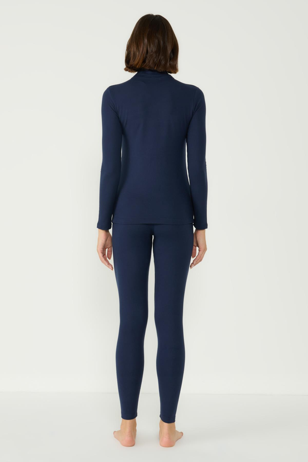 Kadın Uzun Kol Yakalı Termal Takım 405154 Lacivert