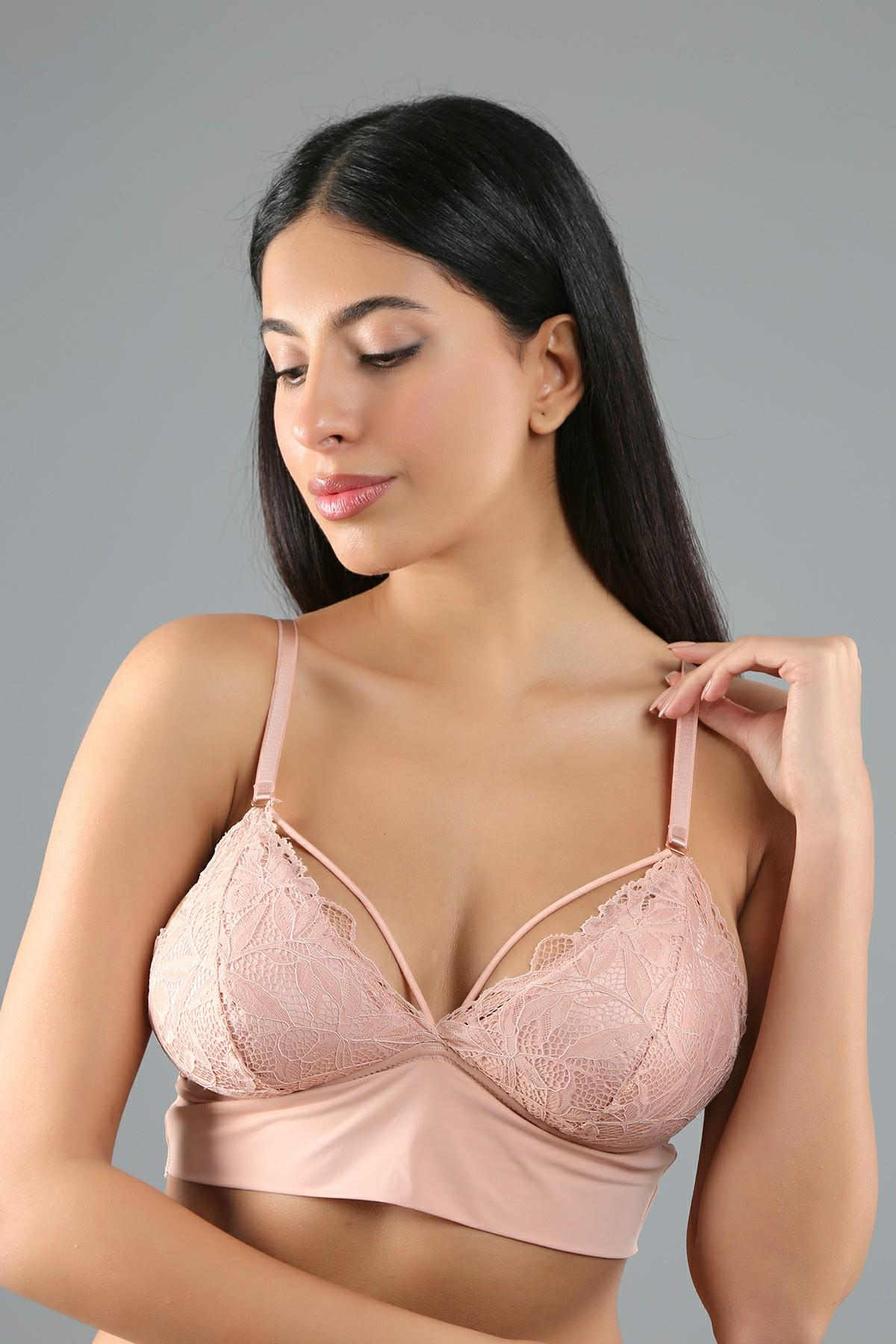 C&City Kaplı Bralet Sütyen C18320 Capucino