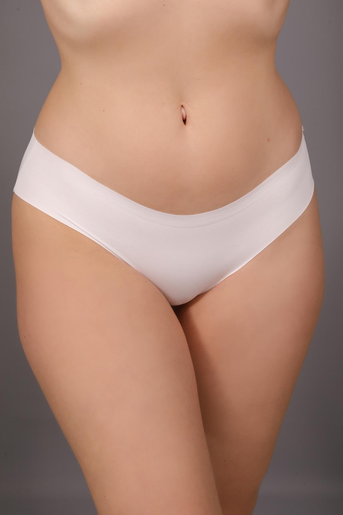 Kaymaz Bel Lazer Slip Külot C19203 Ekru