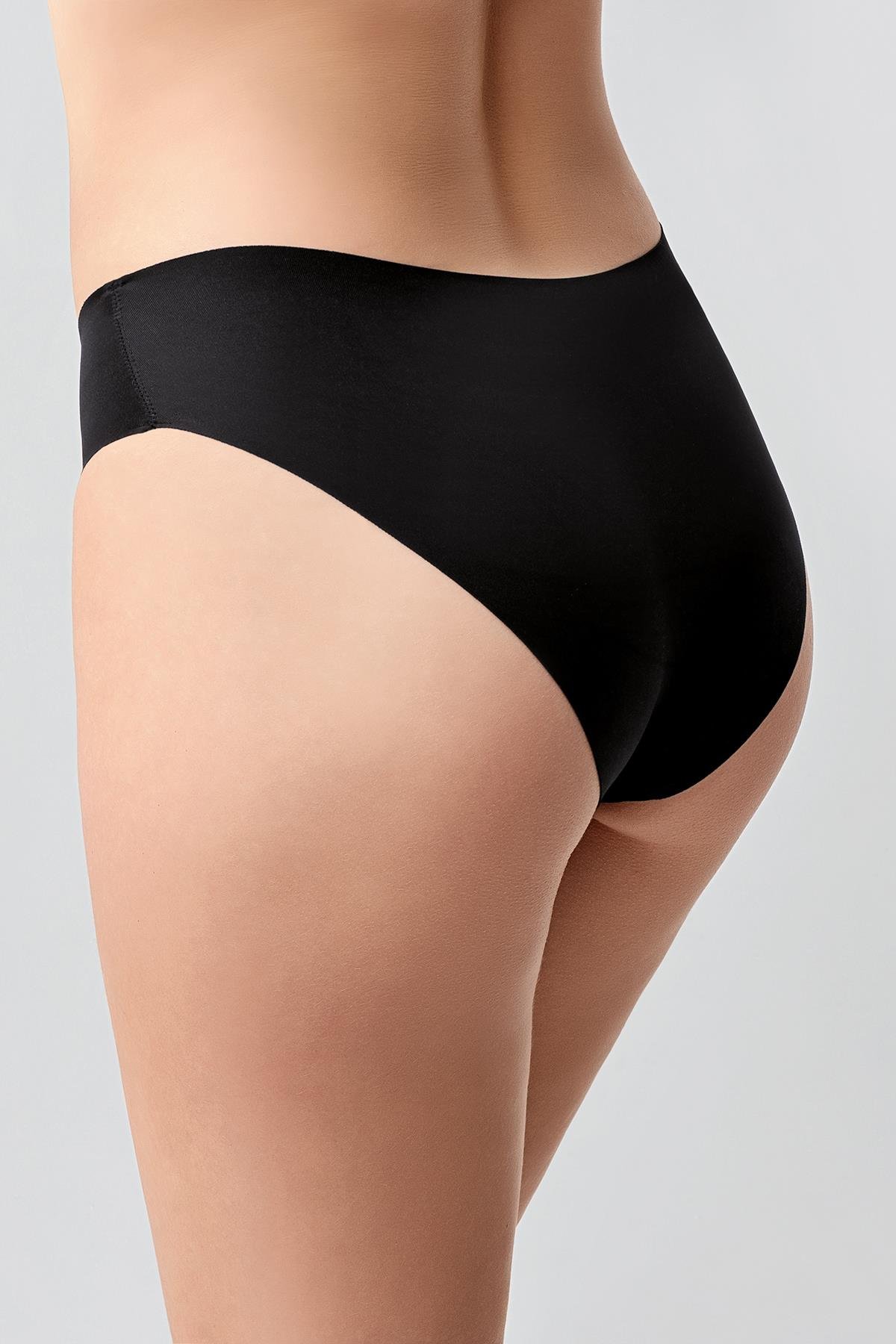 Kaymaz Bel Lazer Slip Külot C19203 Siyah