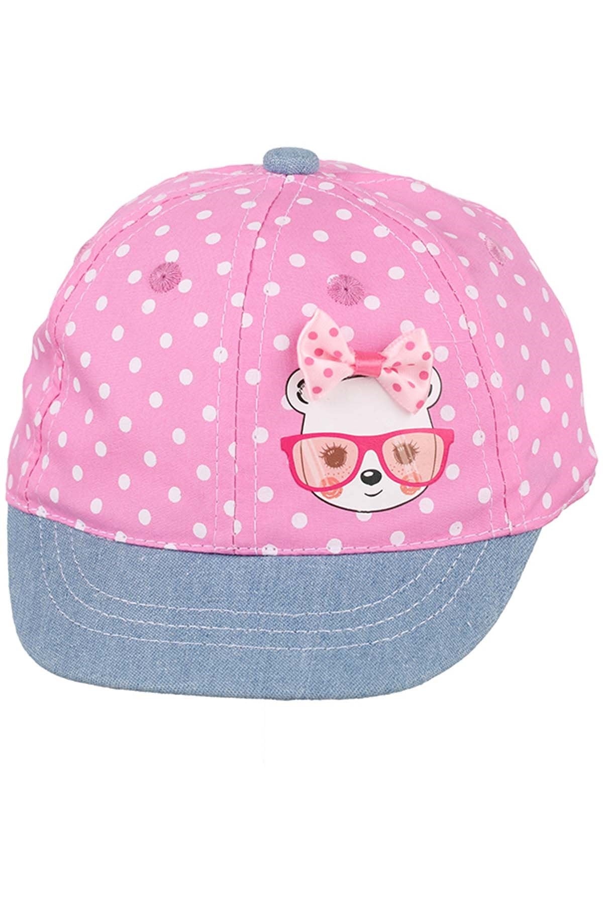 Kitti Y9000-9 Kız Bebek Şapka 0-18 Aylık Orta Pembe