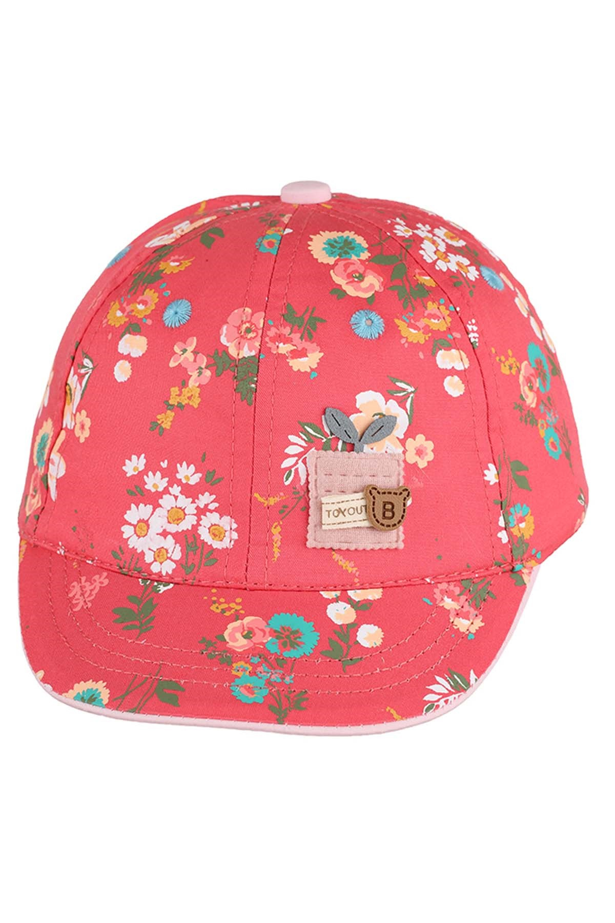 Kitti Y9100-8 Kız Çocuk Şapka 1-4 Yaş Mercan