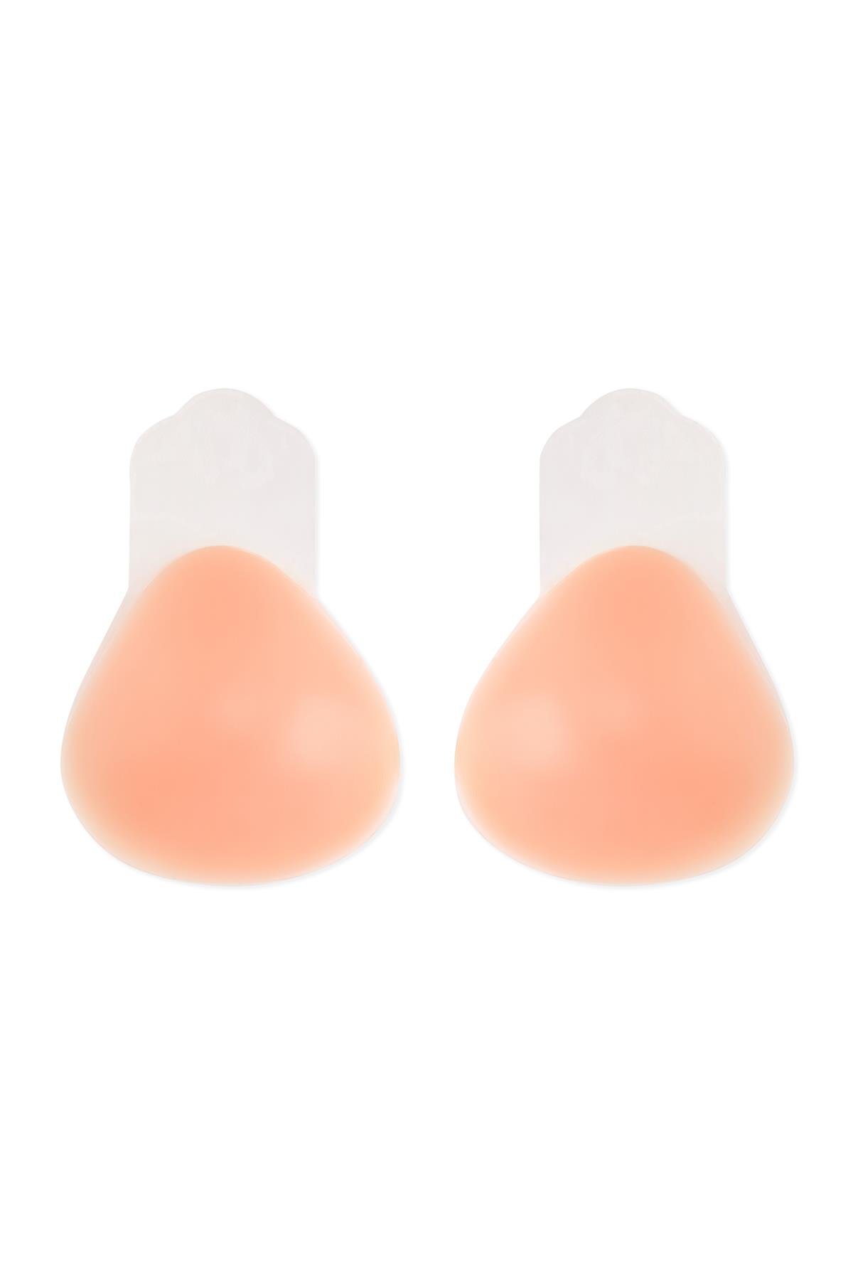 Kopçalı Silikon Göğüs Ucu Kapatıcı ve Göğüs Dikleştirici 7232 Ten