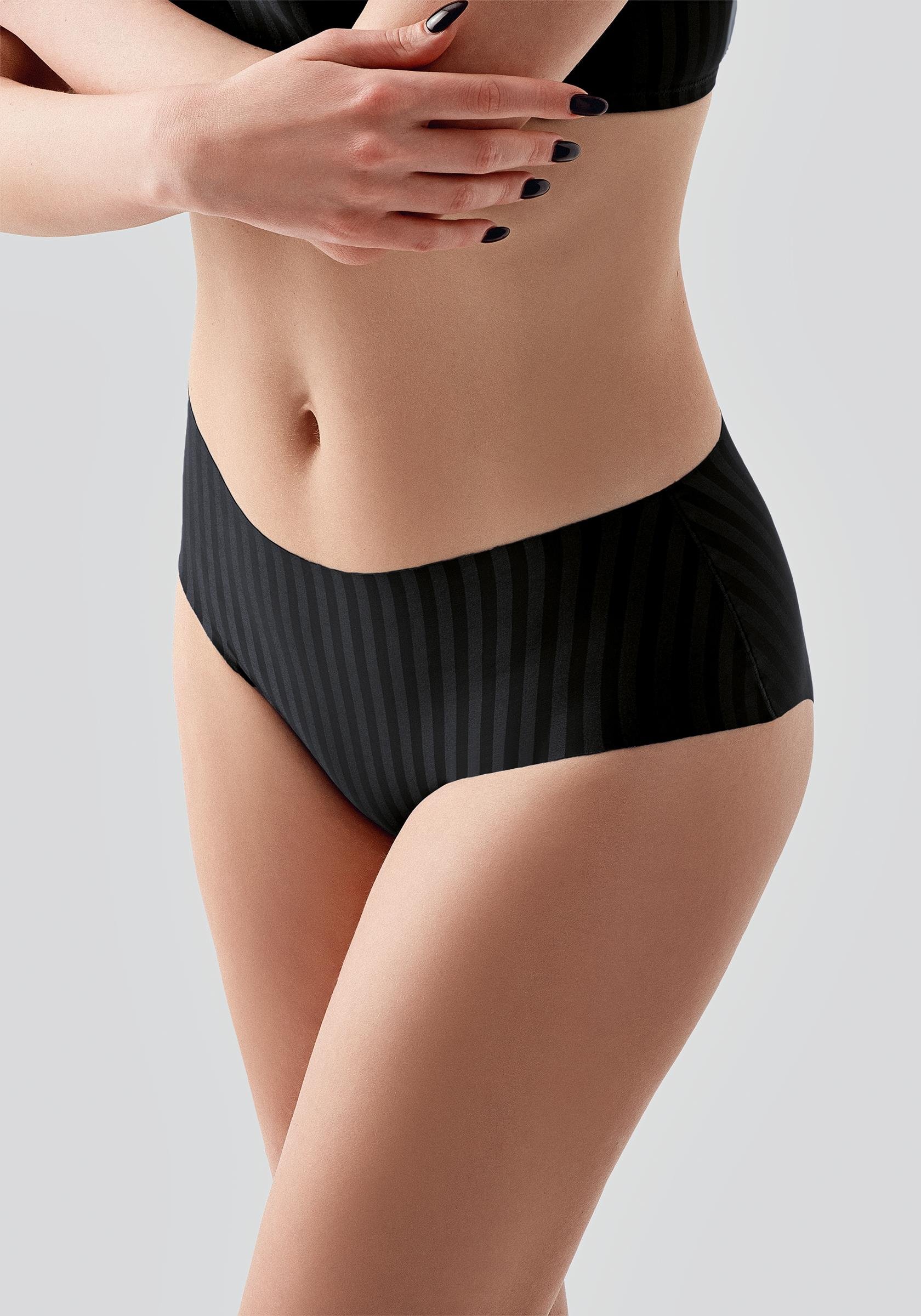 Lazer Kesim Dikişsiz Hipster Külot C19212 Siyah