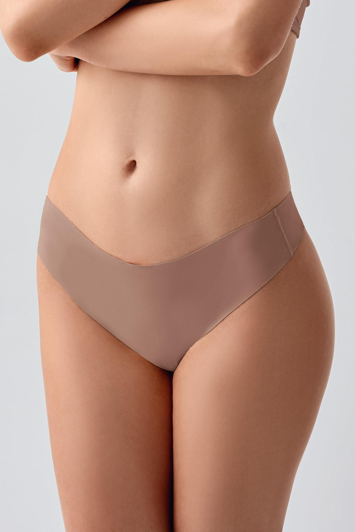 Lazer Kesim Dikişsiz String C19207 Cappucino