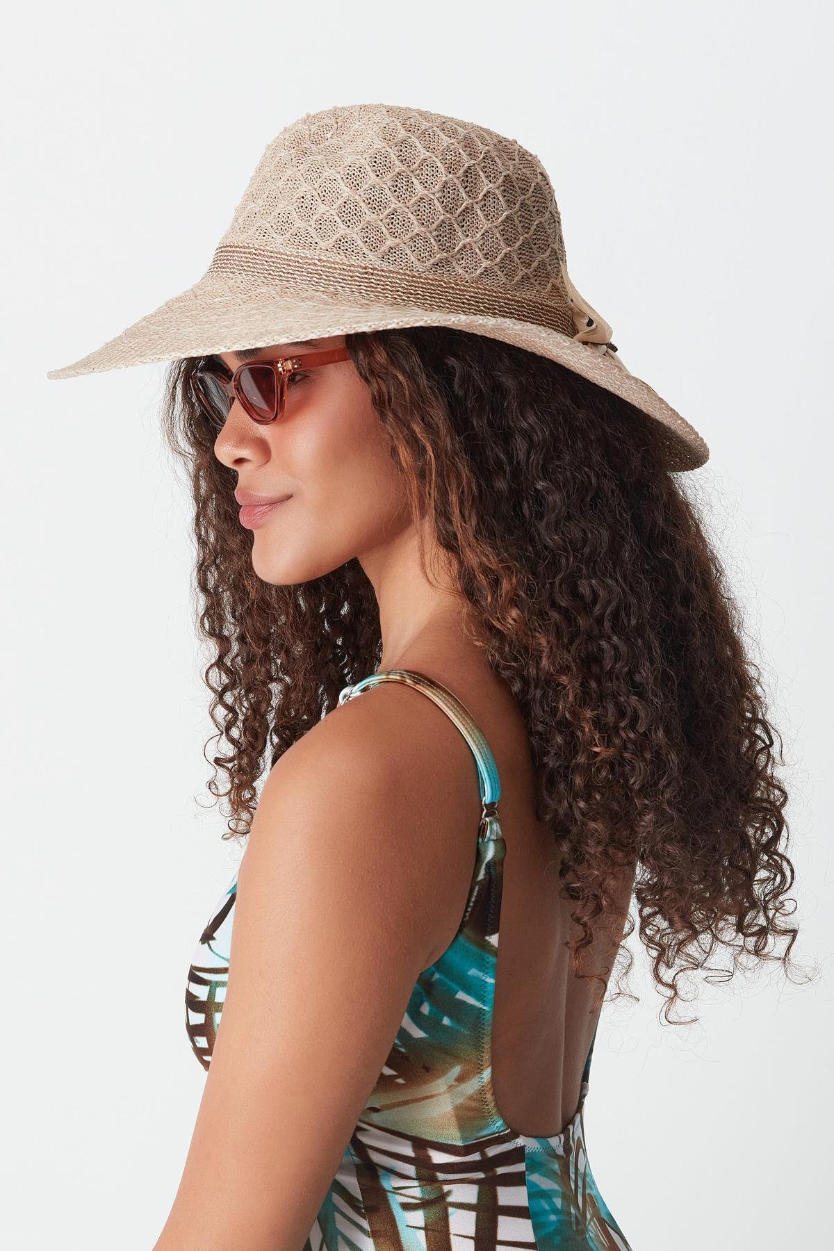 Merserize Plaj Şapkası T24740-04 Naturel