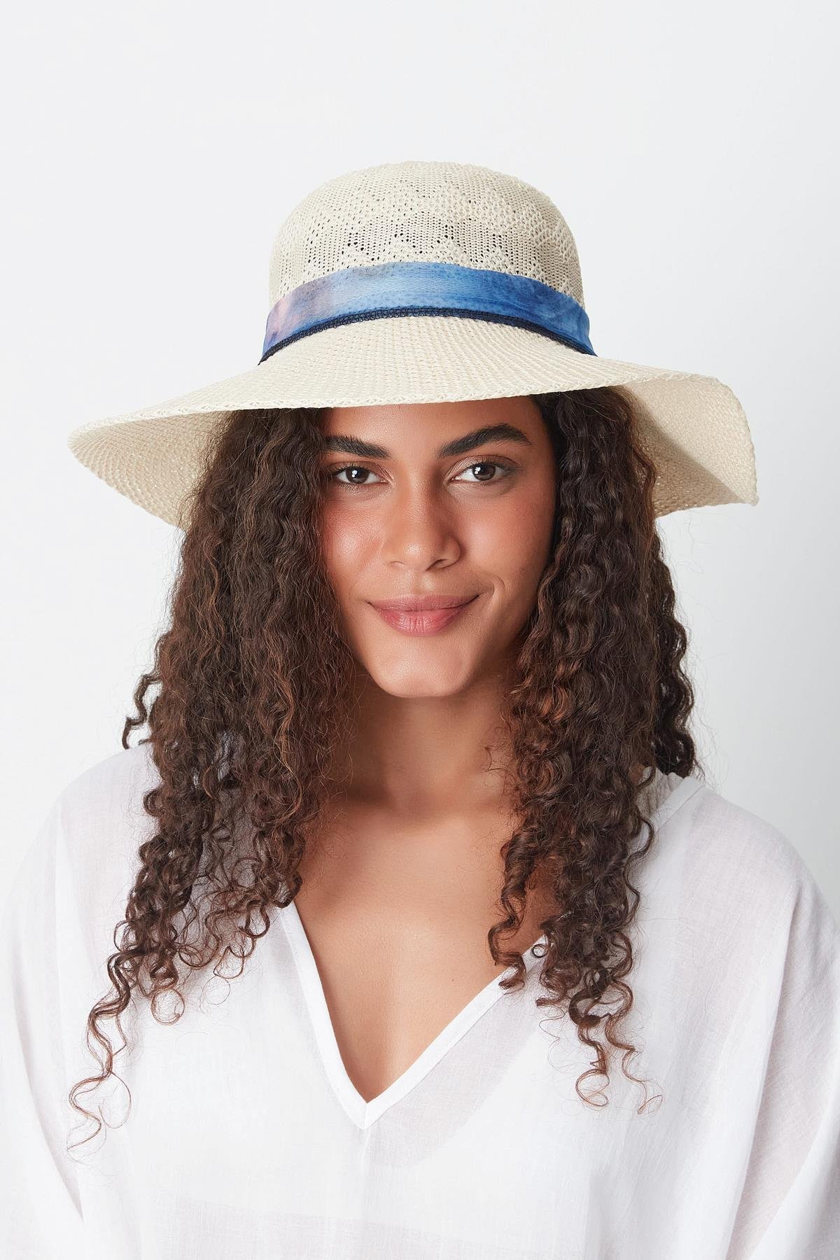 Merserize Plaj Şapkası T24740-06 Bej