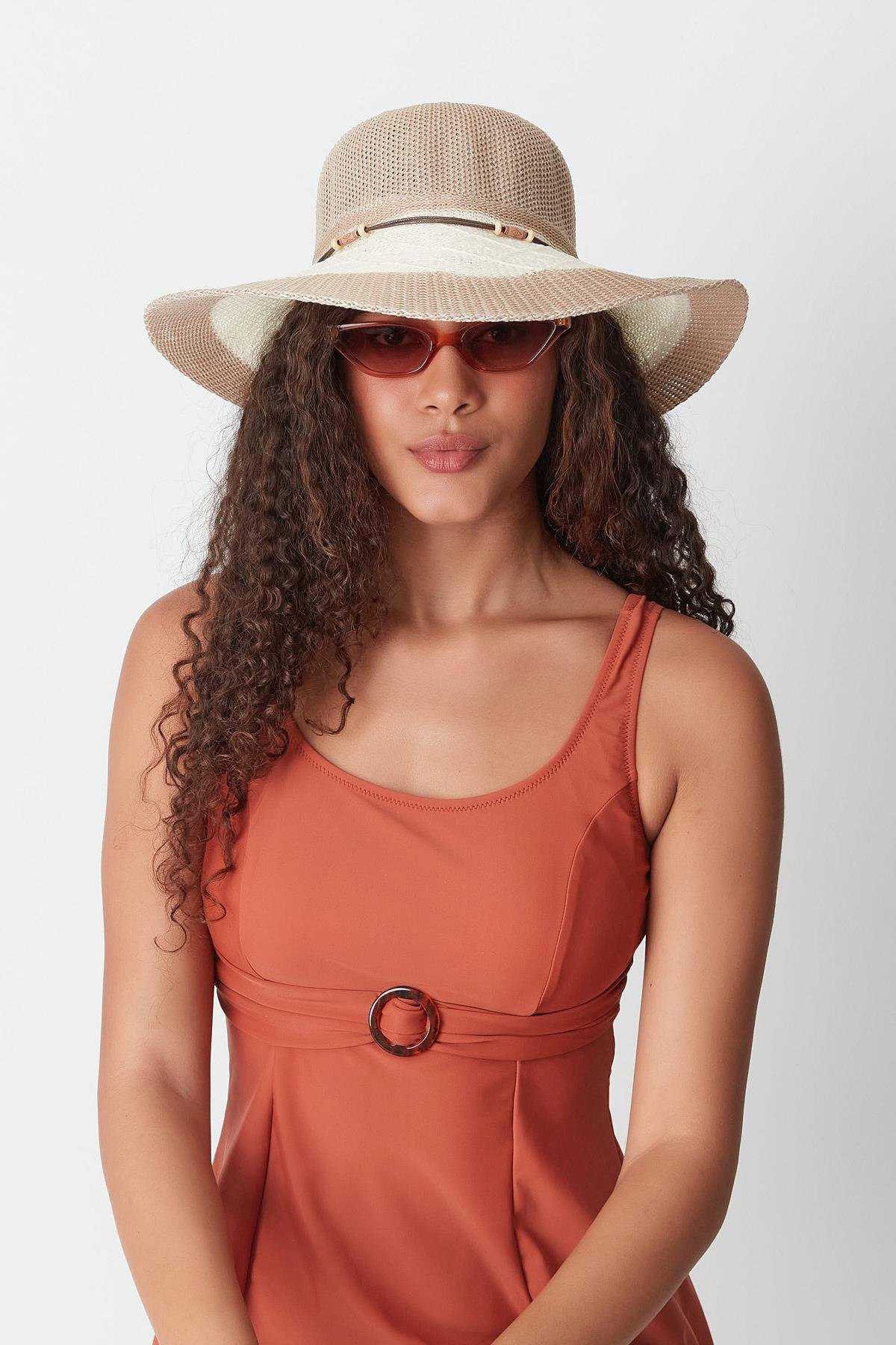 Merserize Plaj Şapkası T24740-11 Naturel