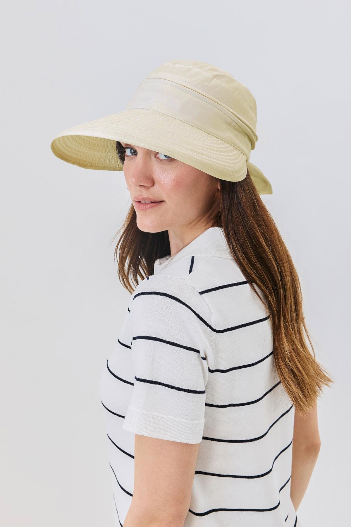 Mikro Kumaş Fermuarlı Ayarlanabilir Sporcu Koşu ve Tenis Şapkası Y25730-30 Bej