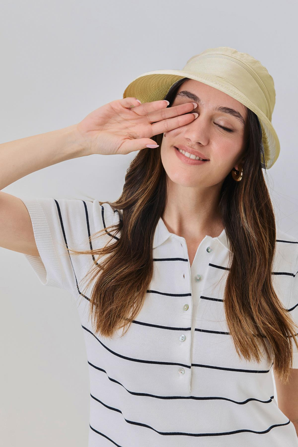 Mikro Kumaş Fermuarlı Ayarlanabilir Sporcu Koşu ve Tenis Şapkası Y25730-30 Bej