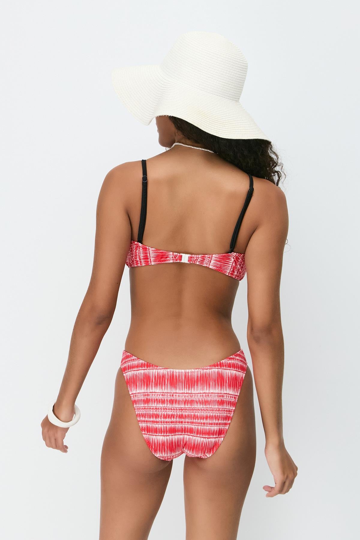 Önden Bağlama Bikini Takım 3256 Kırmızı
