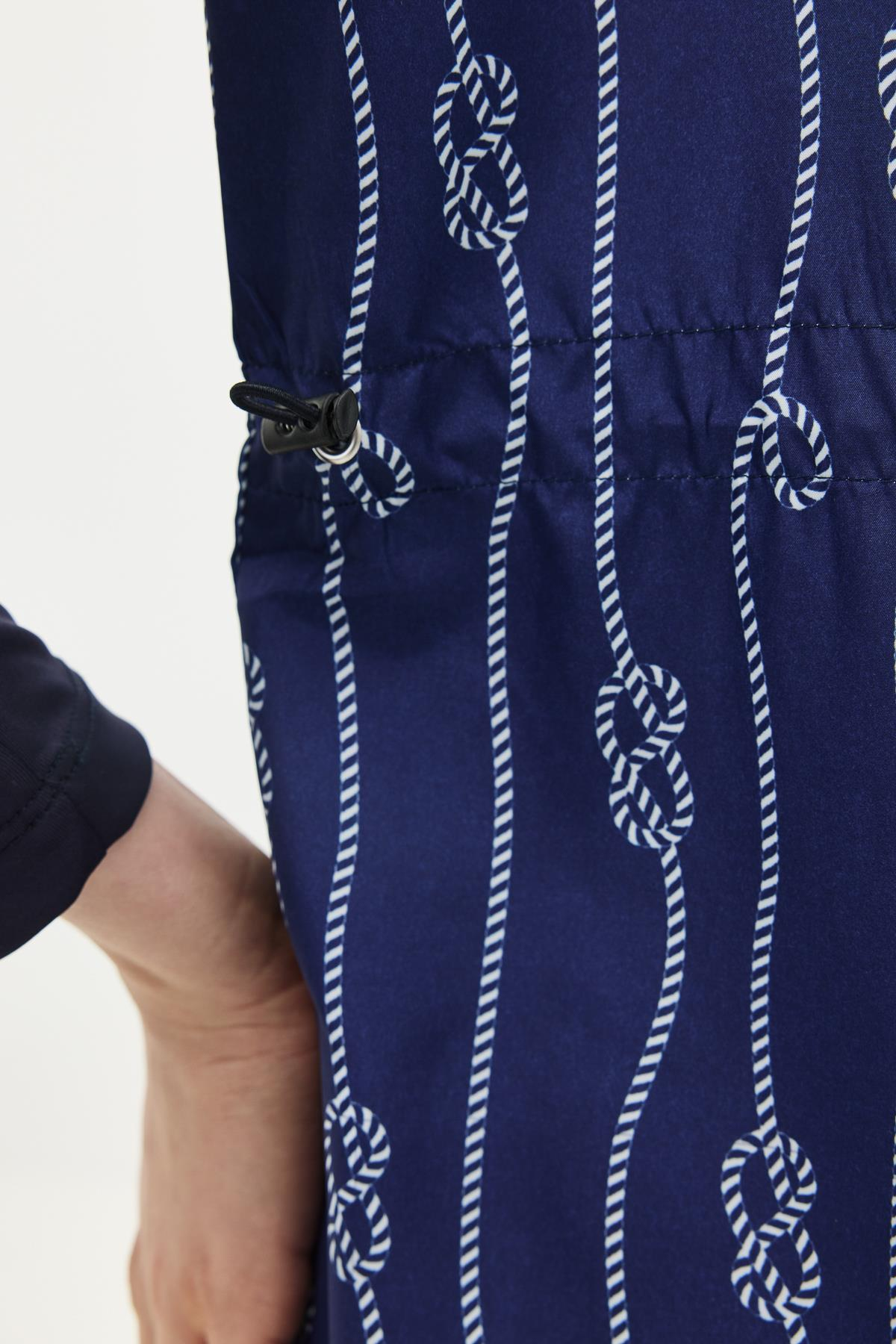 Paraşüt Kumaş Fermuarlı 4'lü Tesettür Mayo 1316 Koyu Lacivert