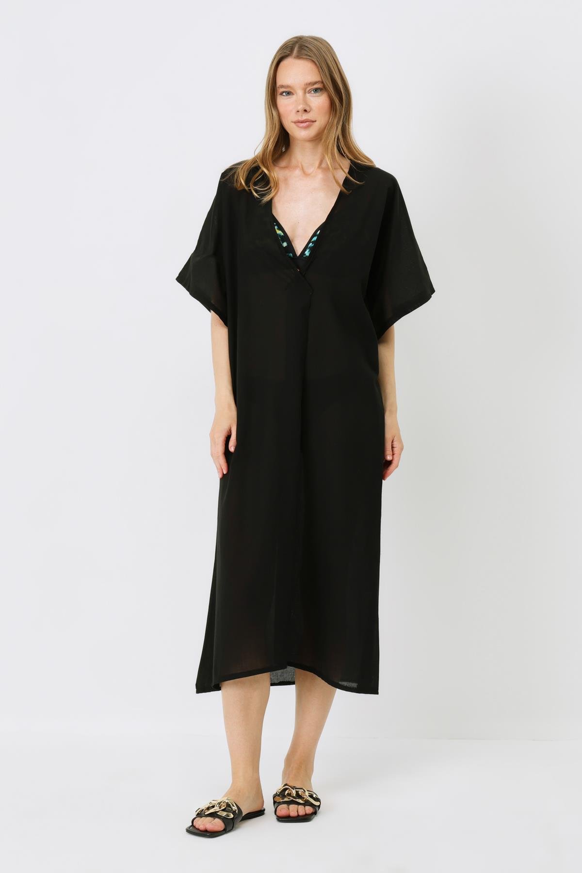 Pareo Plaj Elbisesi 22328 Siyah