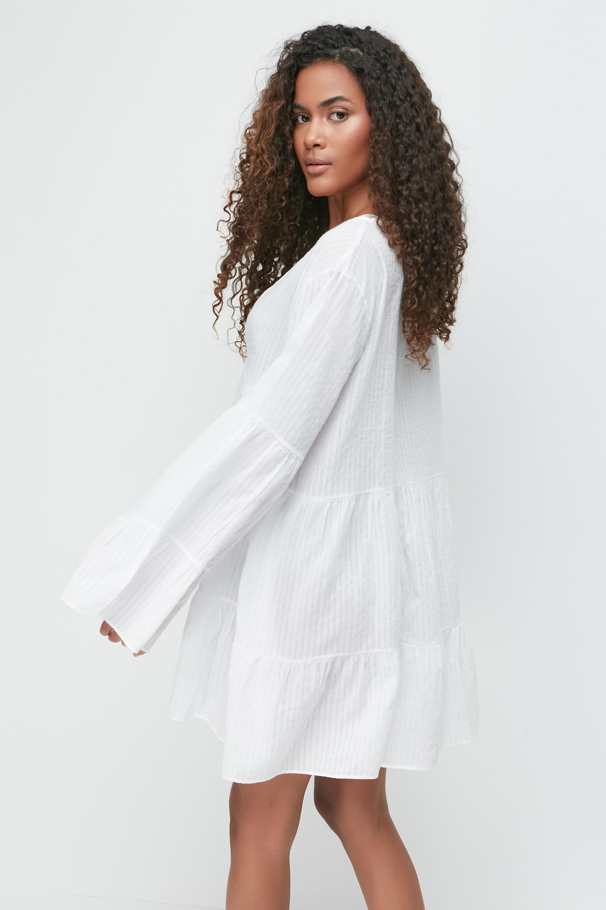 Pareo Plaj Elbisesi 22329 Beyaz