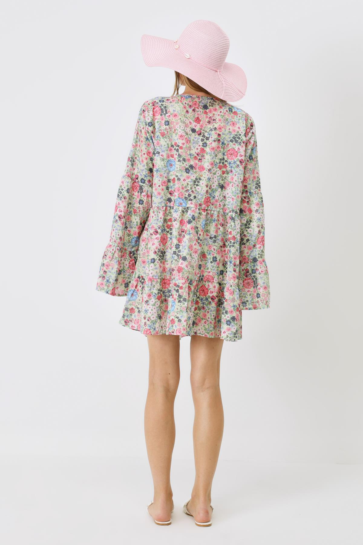 Pareo Plaj Elbisesi 22329 Çiçekli