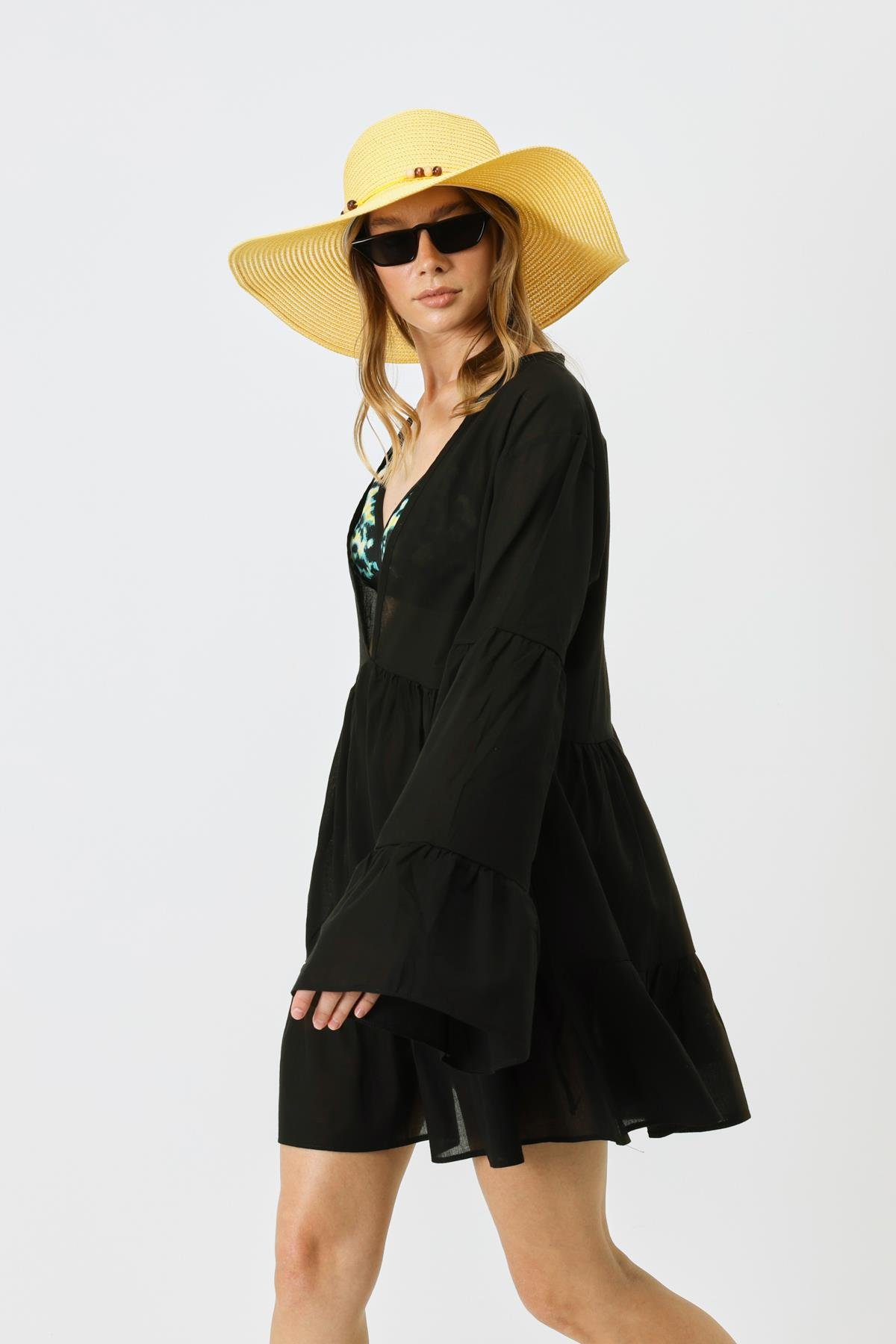 Pareo Plaj Elbisesi 22329 Siyah