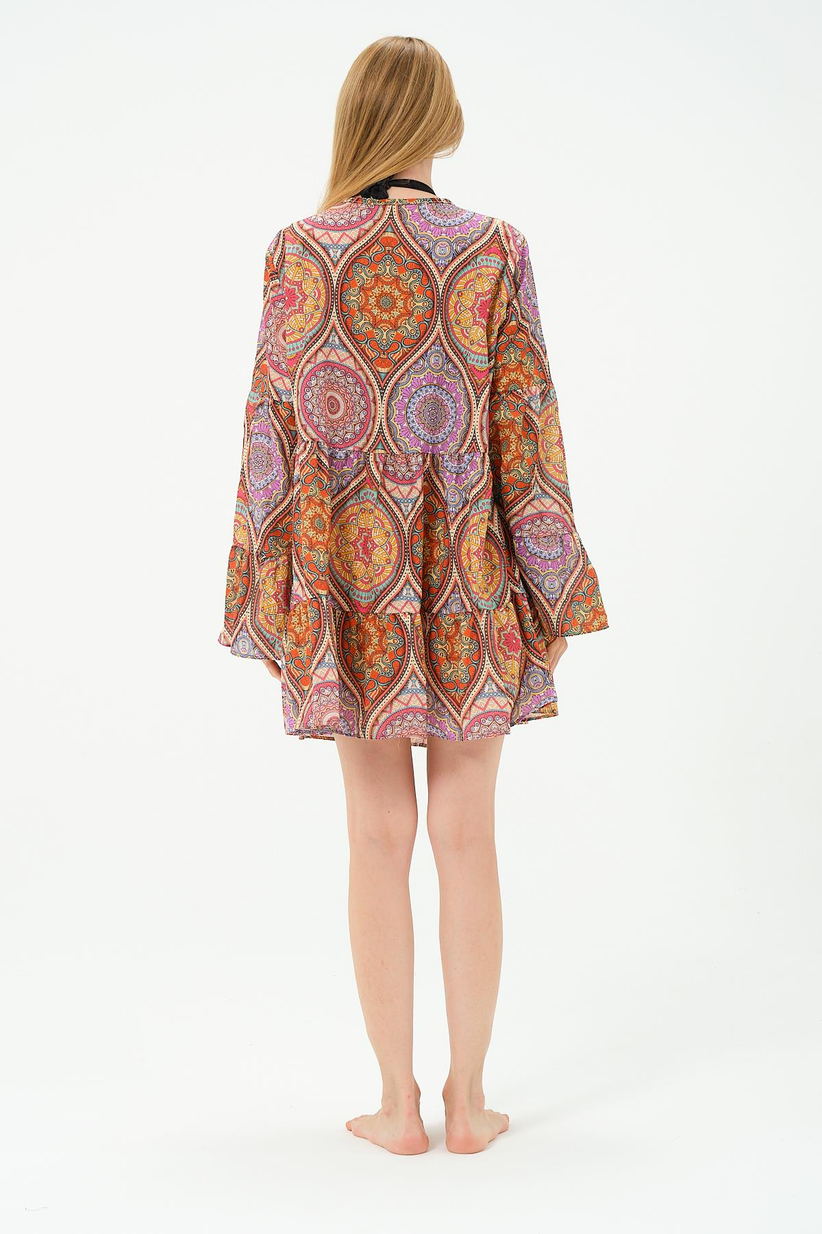 Pareo Plaj Elbisesi 22329 Turuncu