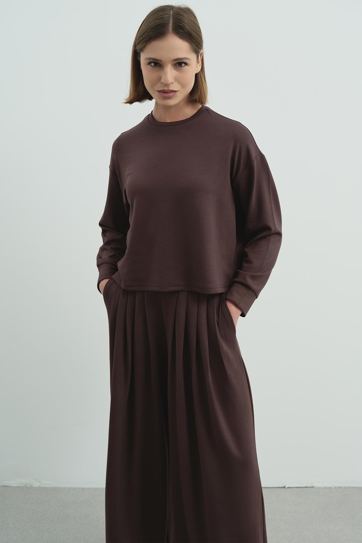 Pure Touch Basic Sweatshirt CC7005 Kahve