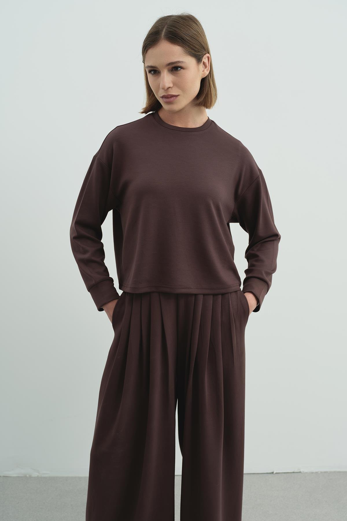 Pure Touch Basic Sweatshirt CC7005 Kahve