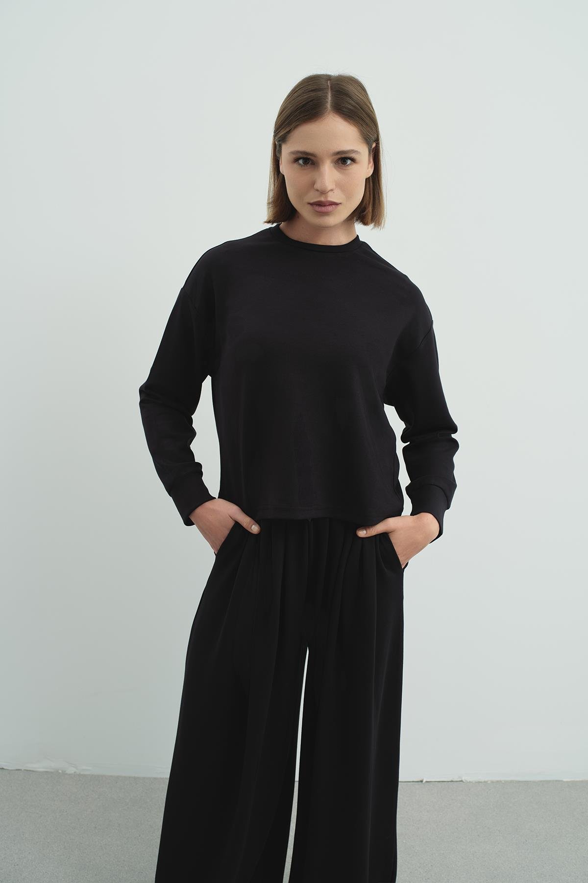 Pure Touch Basic Sweatshirt CC7005 Siyah