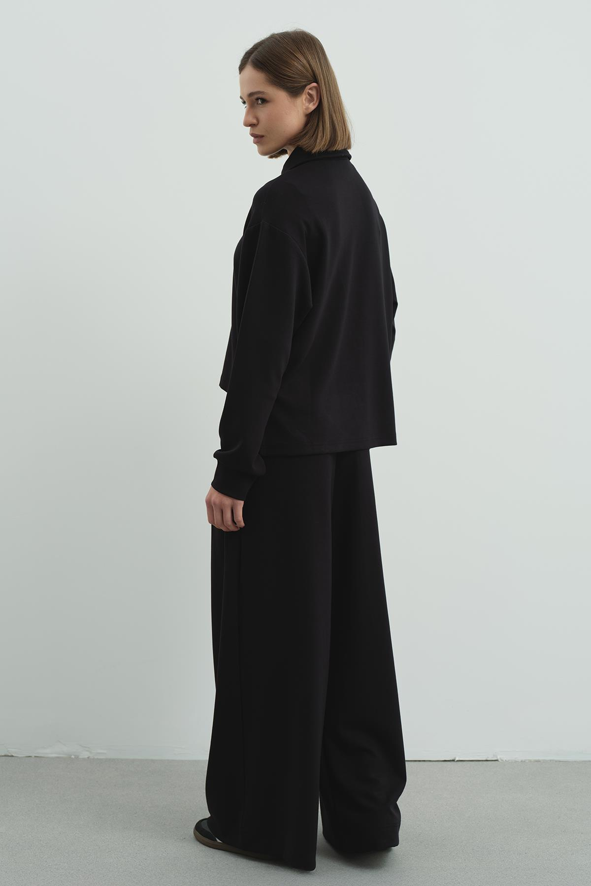 Pure Touch Fermuarlı Sweat CC7002 Siyah