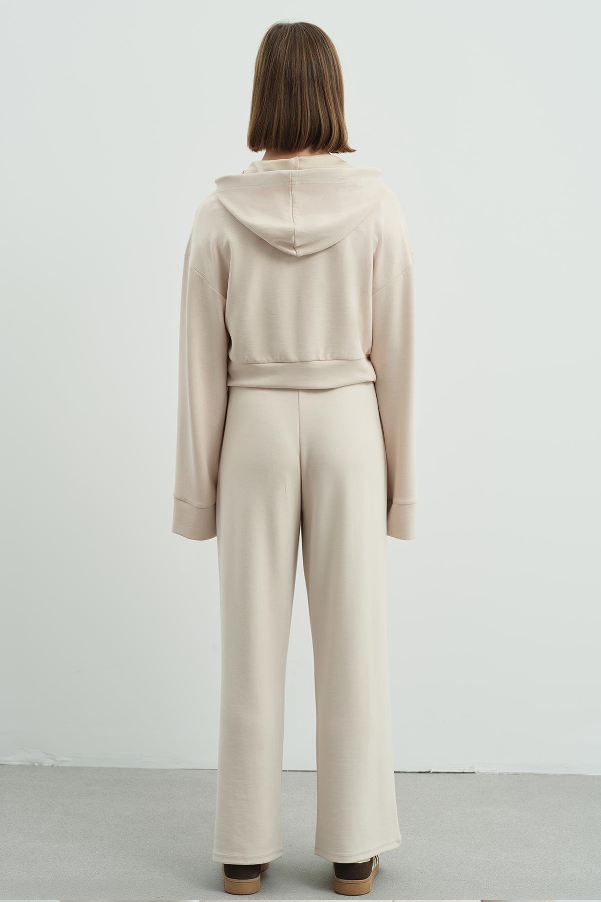 Pure Touch Kapüşonlu Sweat CC7004 Bej