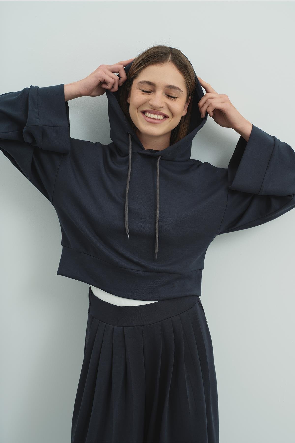 Pure Touch Kapüşonlu Sweat CC7004 Füme