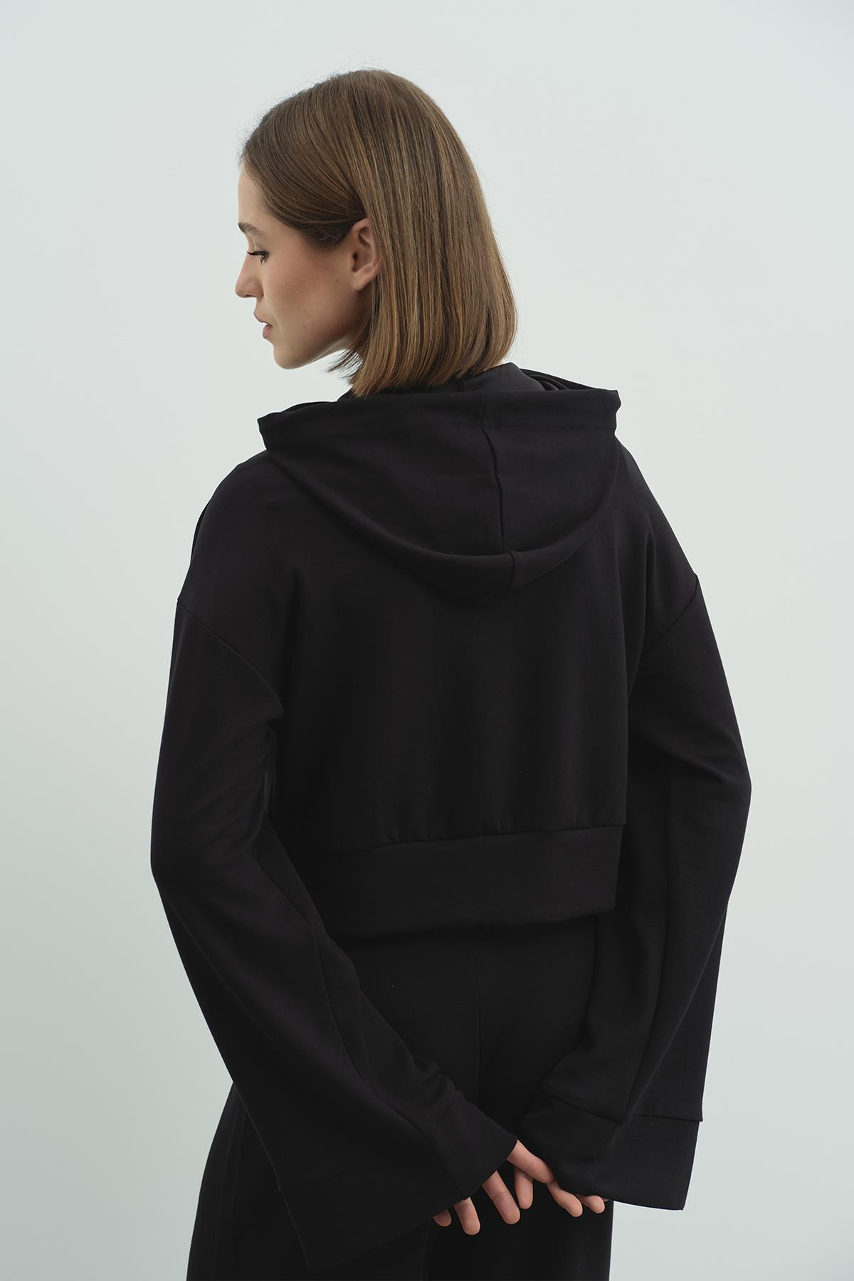 Pure Touch Kapüşonlu Sweat CC7004 Siyah