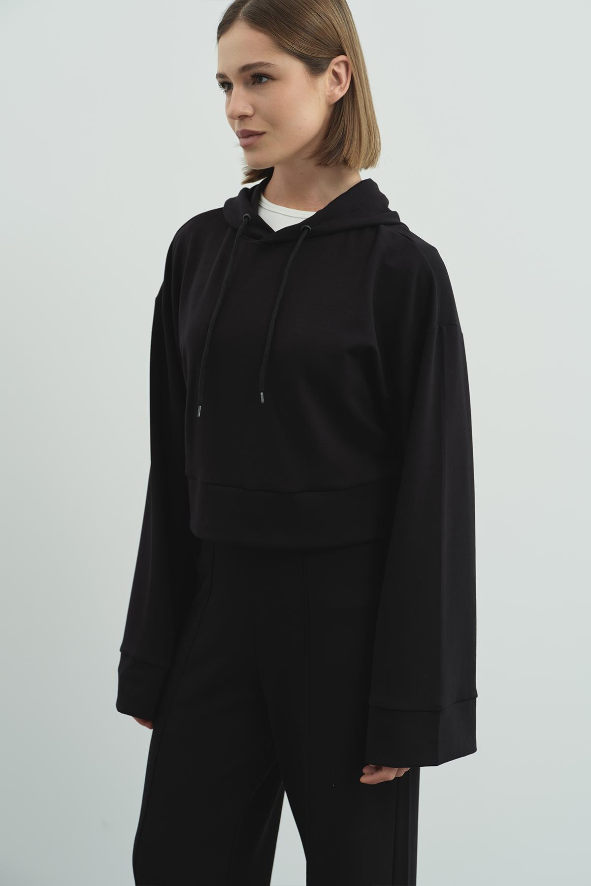 Pure Touch Kapüşonlu Sweat CC7004 Siyah