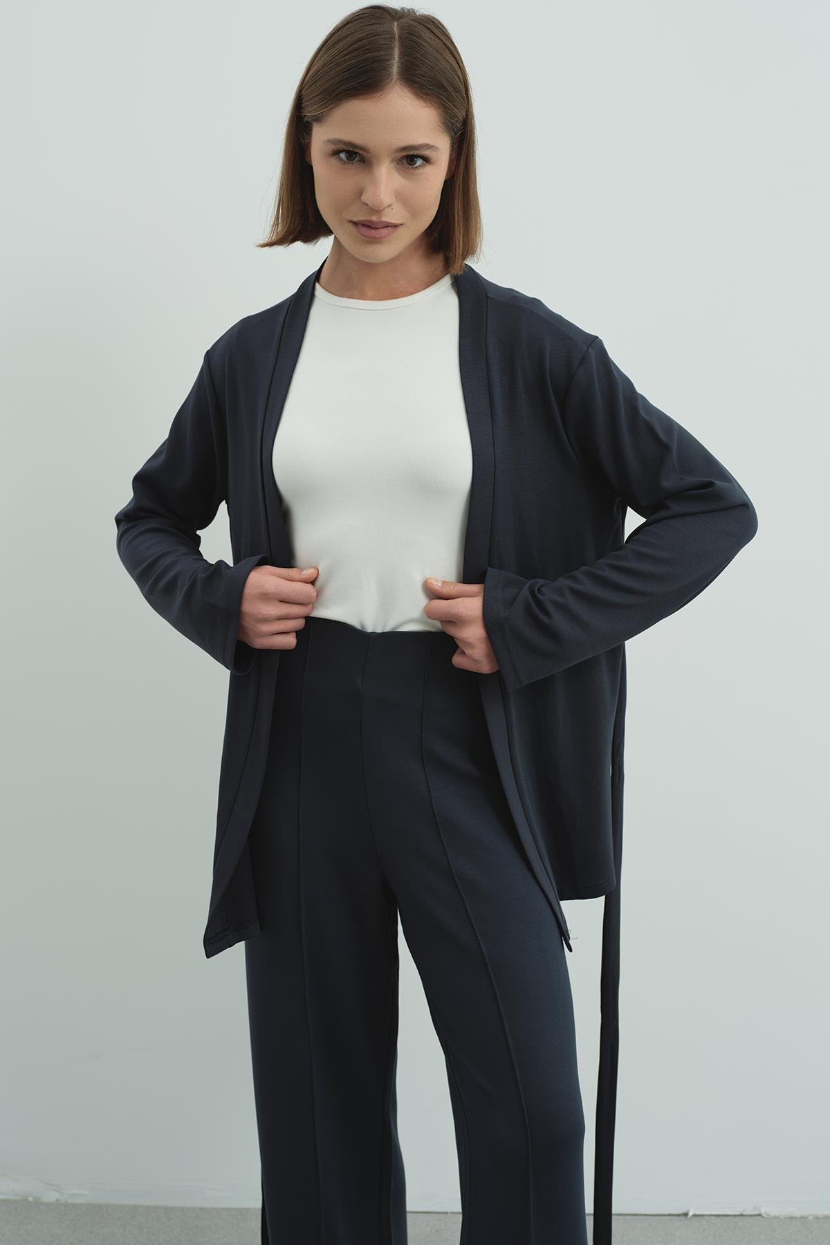 Pure Touch Nervür Dikişli Pantolon CC7003 Füme