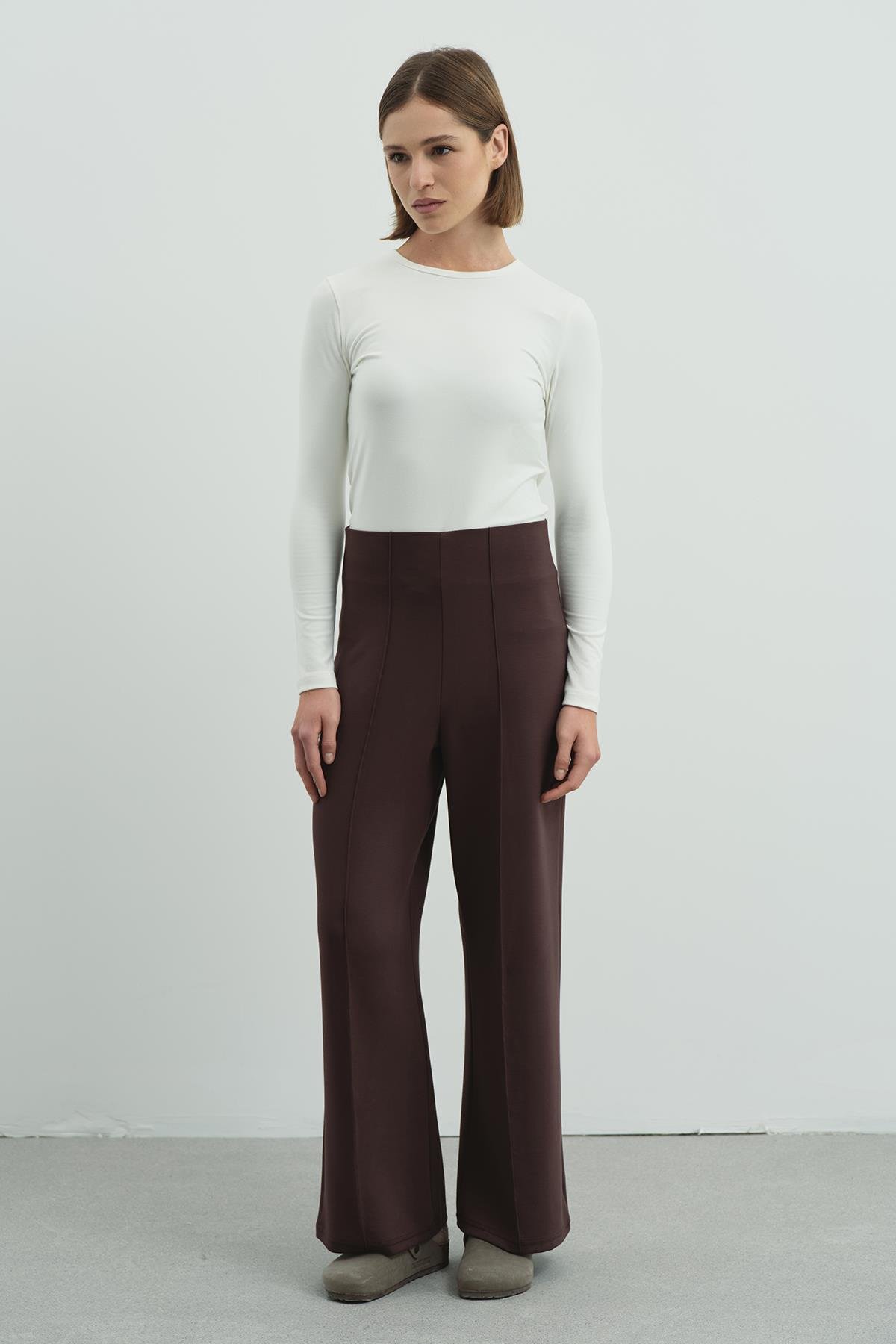 Pure Touch Nervür Dikişli Pantolon CC7003 Kahve