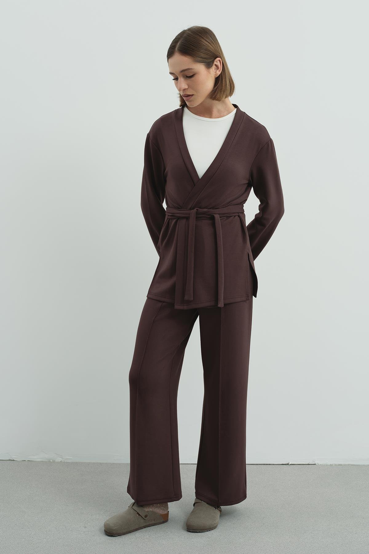 Pure Touch Nervür Dikişli Pantolon CC7003 Kahve